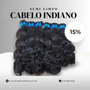 Cabelo indiano ondulado classe B